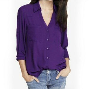 Express Portofino Button Down (M-Purple)